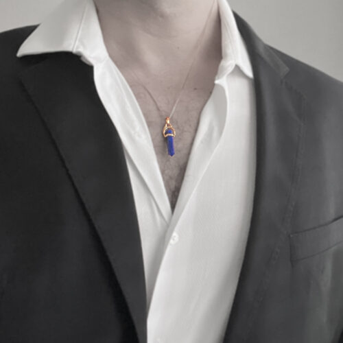9K Gold Lapis Point Pendant