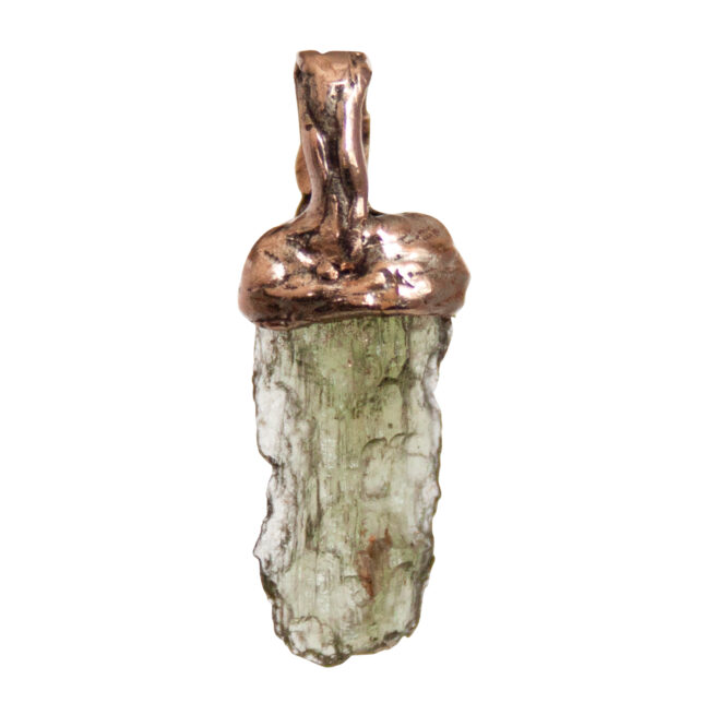 9K Gold Moldavite Talisman