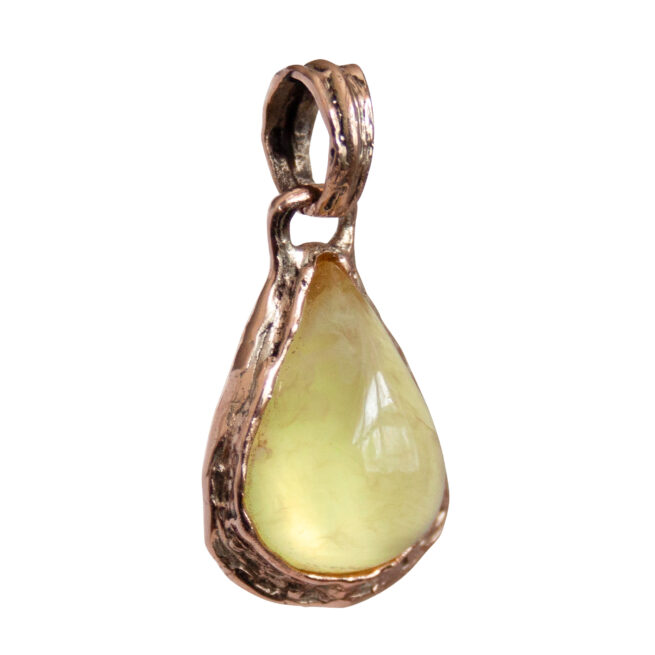 9K Gold Prehnite Necklace - Image 2