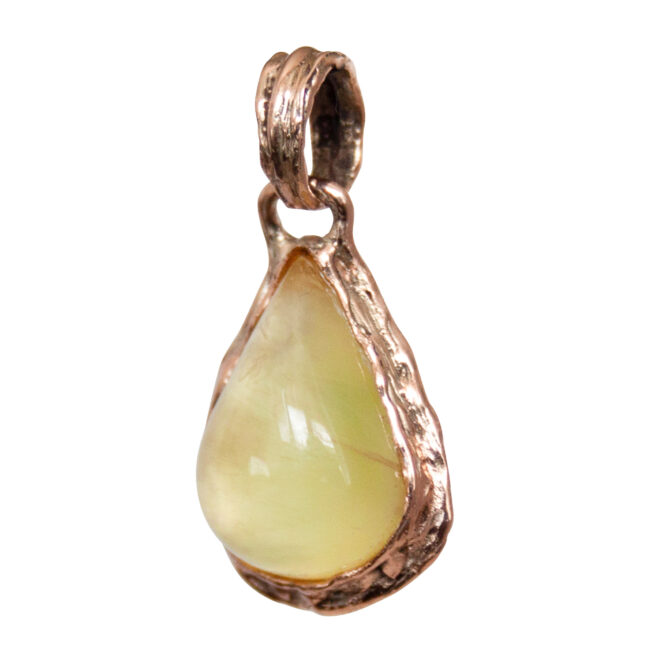9K Gold Prehnite Necklace - Image 3