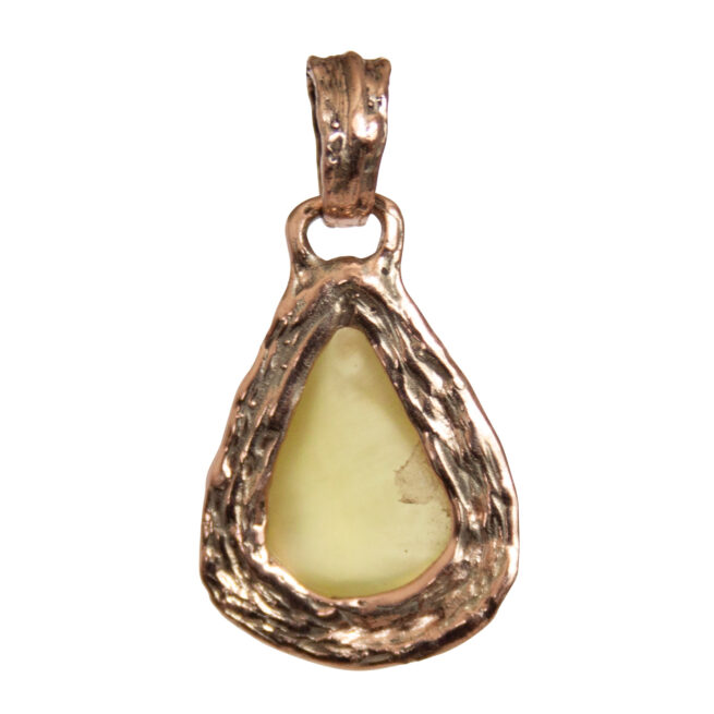 9K Gold Prehnite Necklace - Image 4