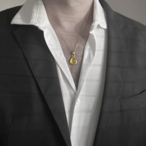 9K Gold Prehnite Necklace