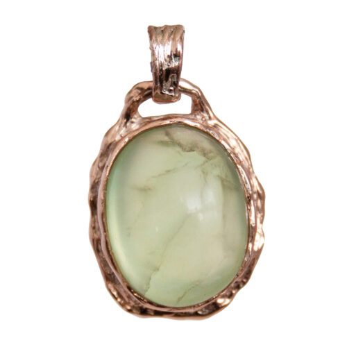 9K Gold Prehnite Pendant