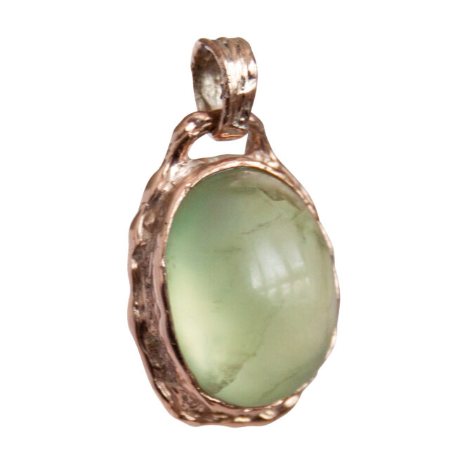 9K Gold Prehnite Pendant - Image 2