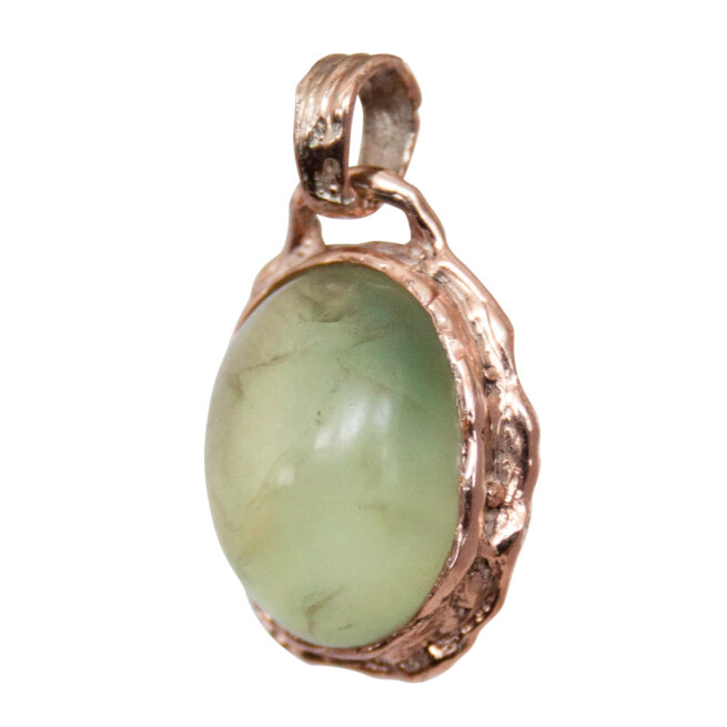 9K Gold Prehnite Pendant - Image 3