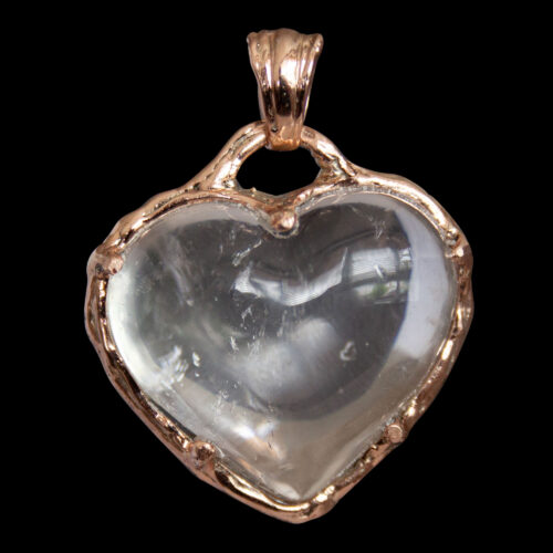 9K Gold Quartz Heart Pendant