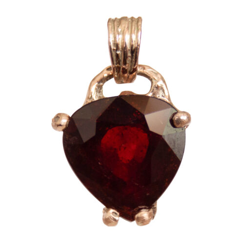 9K Gold Red Garnet Pendant