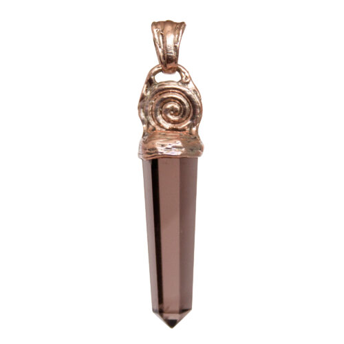 9K Gold Spiral Citrine Pendant