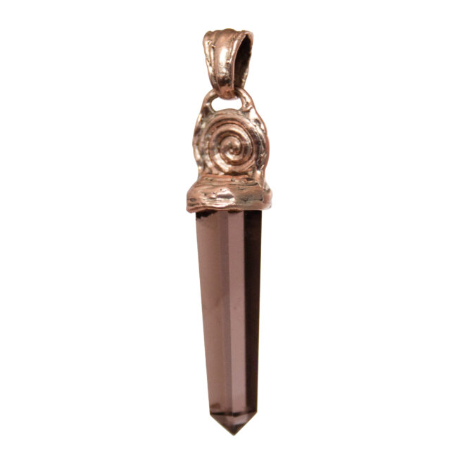 9K Gold Spiral Citrine Pendant - Image 5