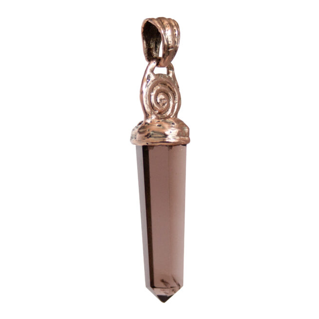 9K Gold Spiral Citrine Pendant - Image 3