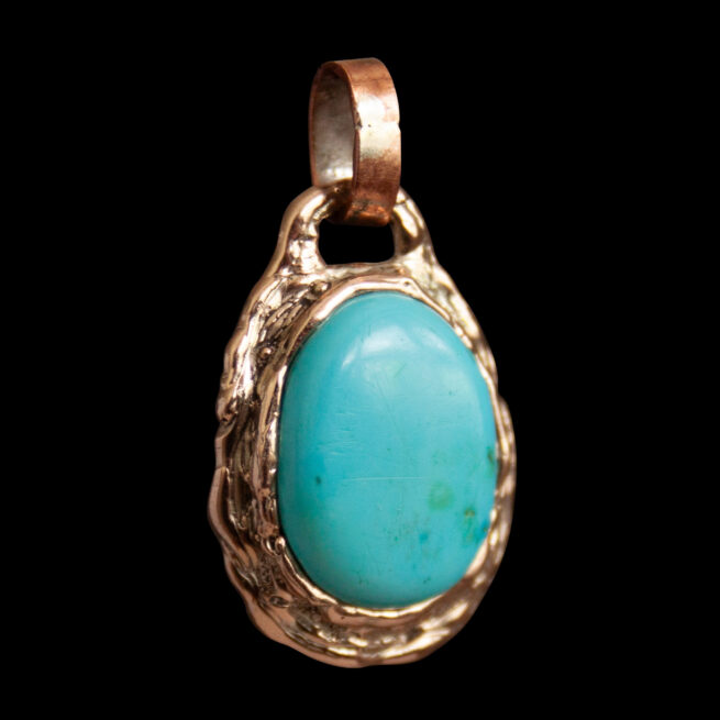 Pendentif Turquoise Or 9 Carats – Image 2