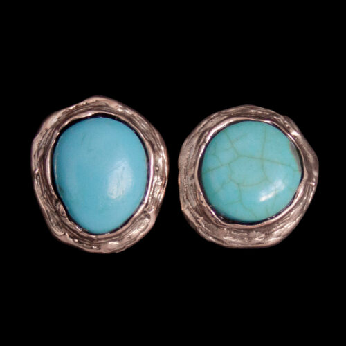 9K Gold Turquoise Stud Earrings