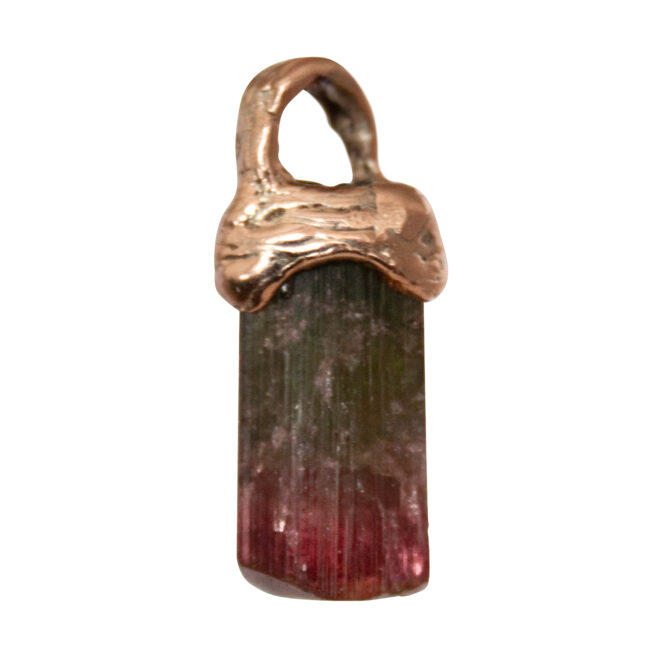 9K Gold Watermelon Tourmaline Necklace - Image 3