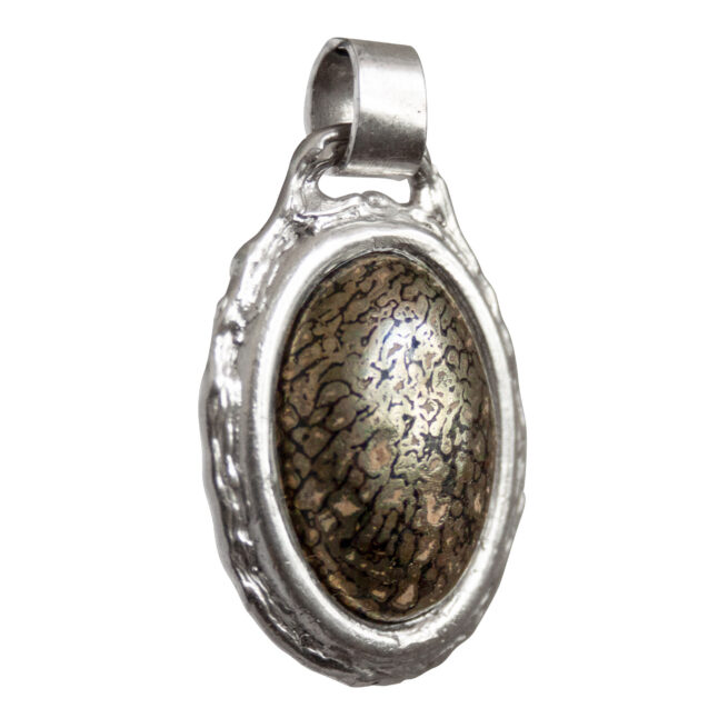 Agatised Dinosaur Bone Pendant - Image 2