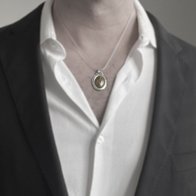 Agatised Dinosaur Bone Pendant