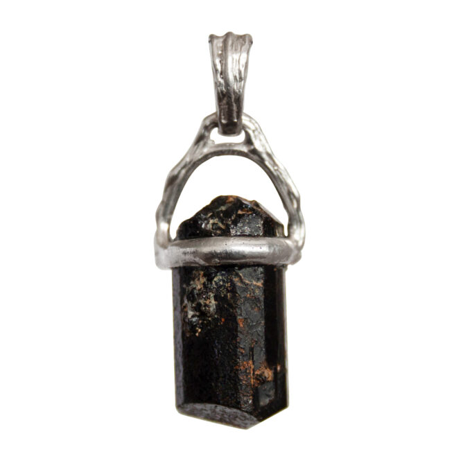 Black Tourmaline Silver Necklace