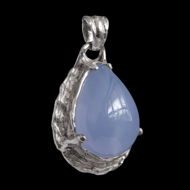 Blue Chalcedony Silver Pendant - Image 2