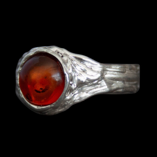 Carnelian Cabochon Silver Ring - Image 5