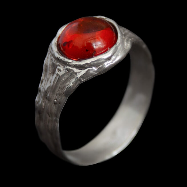 Carnelian Cabochon Silver Ring - Image 6