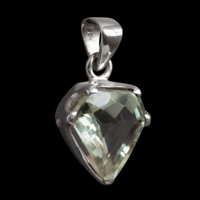 Faceted Prasiolite Silver Pendant - Image 2
