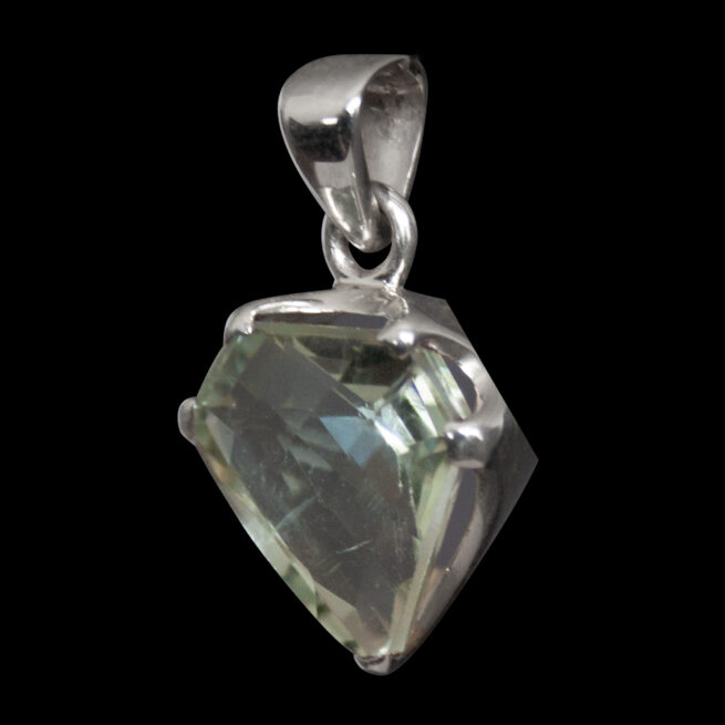 Faceted Prasiolite Silver Pendant - Image 3