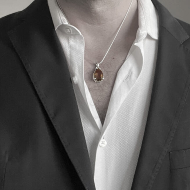 Faceted Smoky Quartz Pendant