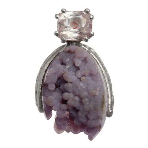 Grape Agate Kunzite Pendant