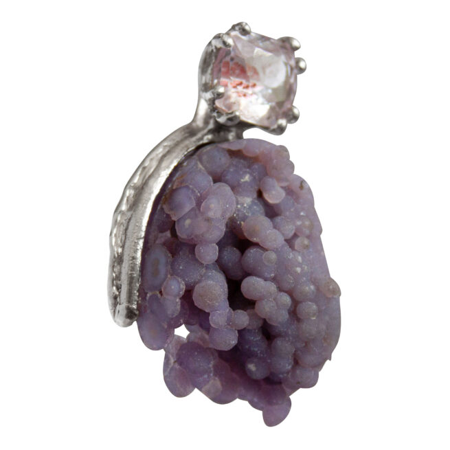 Grape Agate Kunzite Pendant - Image 2