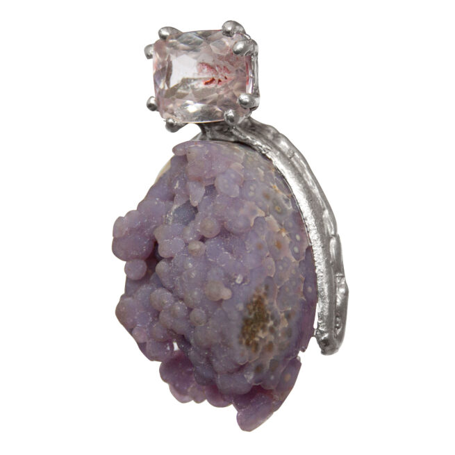 Grape Agate Kunzite Pendant - Image 3