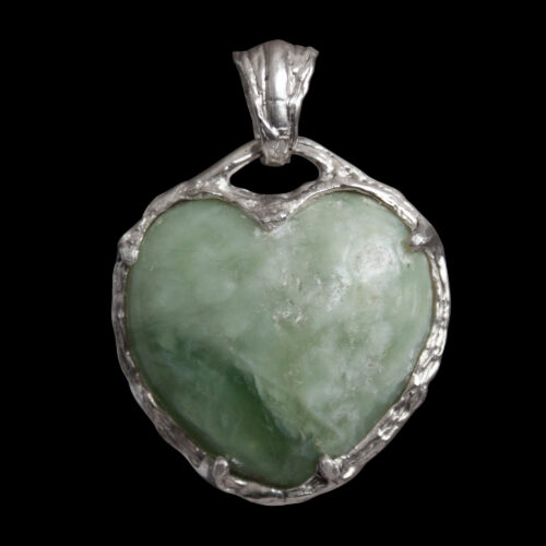 Green Jade Heart Pendant