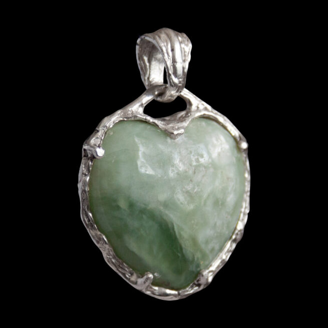 Green Jade Heart Pendant - Image 2