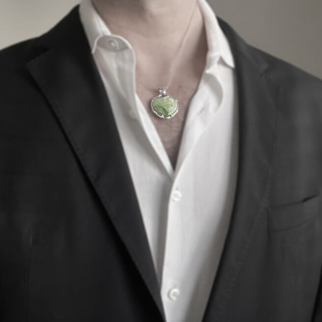 Green Jade Heart Pendant