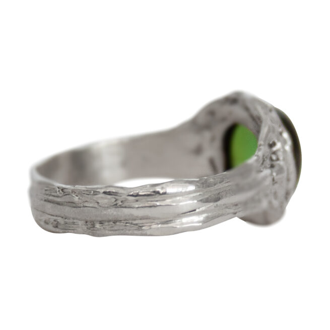 Green Tourmaline Silver Ring - Image 3