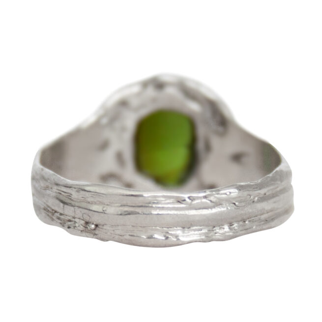 Green Tourmaline Silver Ring - Image 4