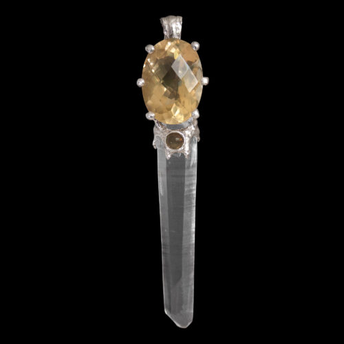 Lemon Quartz Crystal Pendant