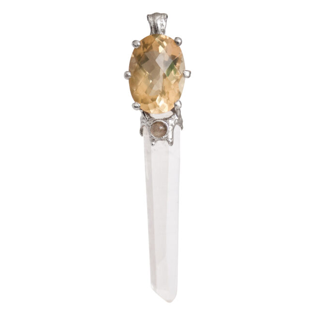 Lemon Quartz Crystal Pendant - Image 2