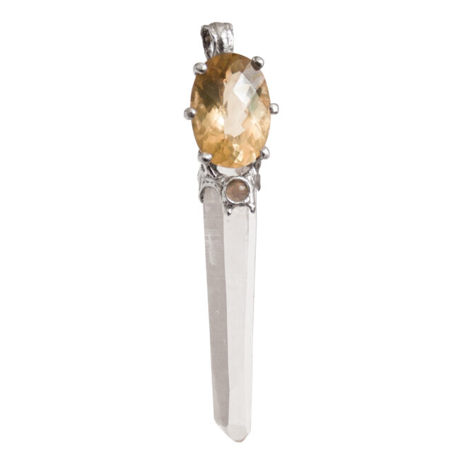 Lemon Quartz Crystal Pendant - Image 3