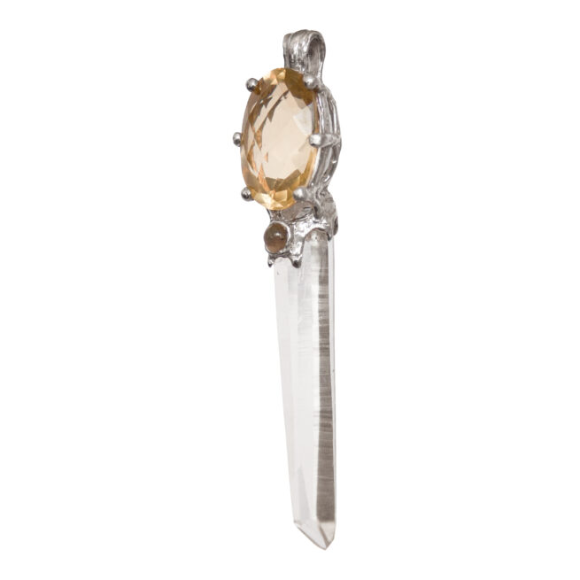 Lemon Quartz Crystal Pendant - Image 4