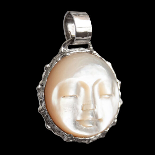 Mother-of-Pearl Moon Pendant - Image 2