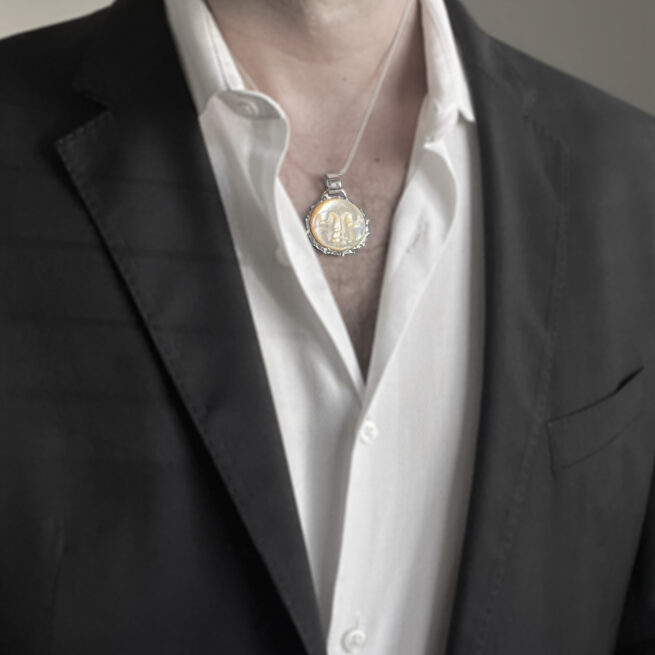 Mother-of-Pearl Moon Pendant