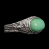 Oval Chrysoprase Silver Ring - Image 2