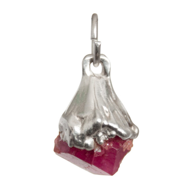 Pink Garnet Silver Pendant - Image 4