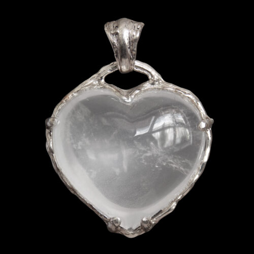 Quartz Heart Silver Necklace