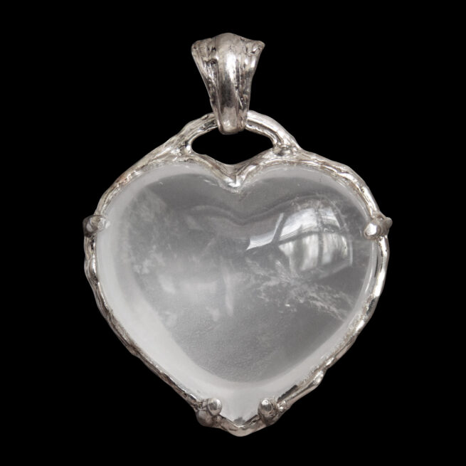 Quartz Heart Silver Necklace