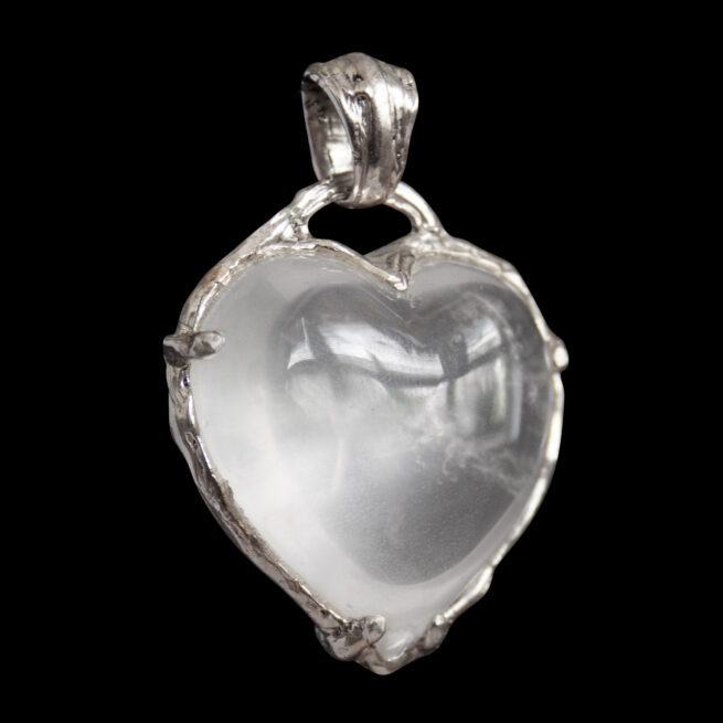 Quartz Heart Silver Necklace - Image 4