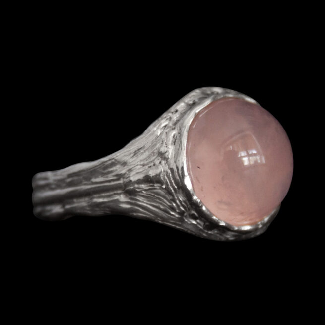 Rose Quartz Cabochon Ring - Image 2