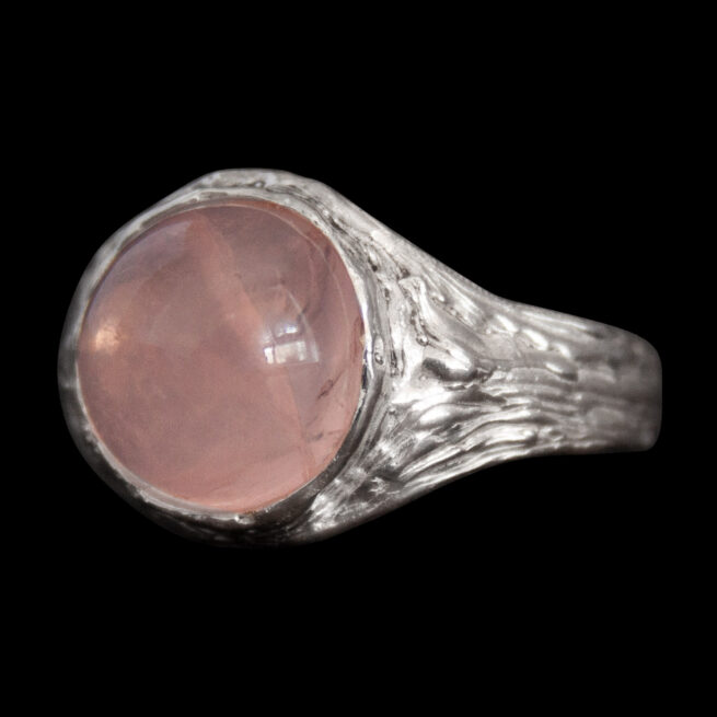 Rose Quartz Cabochon Ring - Image 5