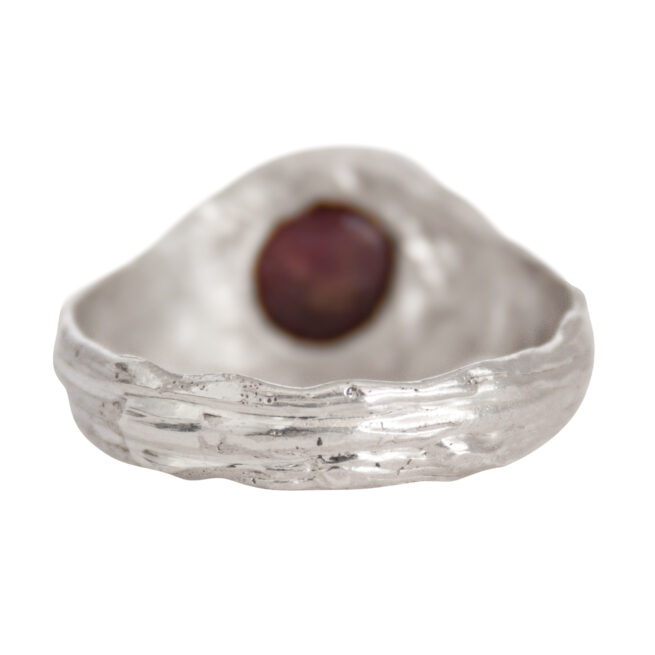 Ruby Cabochon Silver Ring - Image 4