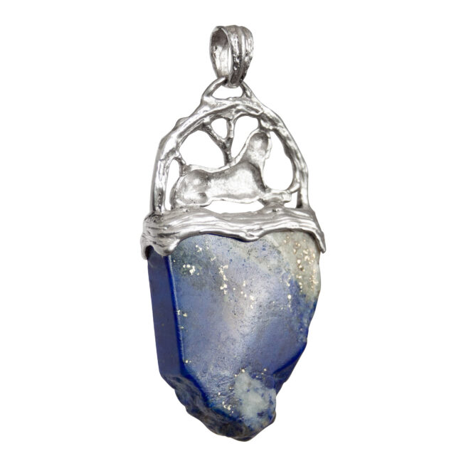 Silver Sphinx Lapis Pendant - Image 5