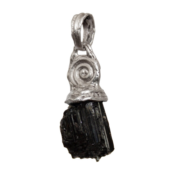 Silver Spiral Black Tourmaline Talisman - Image 3